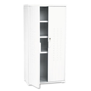ESICE92553 - Officeworks Resin Storage Cabinet, 33w X 18d X 66h, Platinum