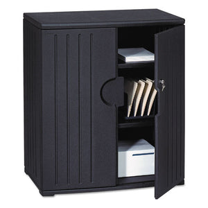 ESICE92561 - Officeworks Resin Storage Cabinet, 36w X 22d X 46h, Black