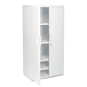 ESICE92573 - Officeworks Resin Storage Cabinet, 36w X 22d X 72h, Platinum