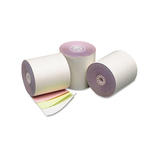 Impact Printing Carbonless Paper Rolls, 3" X 70 Ft, White-canary-pink, 50-carton