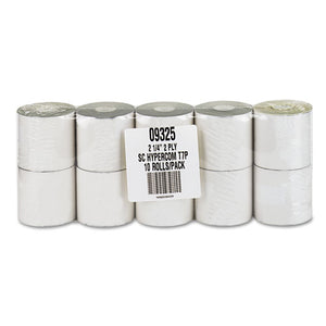Impact Printing Carbonless Paper Rolls, 2.25" X 70 Ft, White-canary, 10-pack