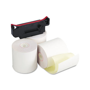 Impact Printing Carbonless Paper Rolls, 3" X 90 Ft, White-white, 50-carton