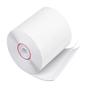 Impact Printing Carbonless Paper Rolls, 3" X 90 Ft, White-white, 50-carton