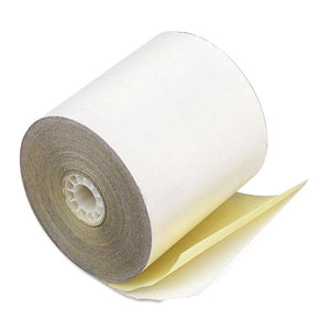 Impact Printing Carbonless Paper Rolls, 3" X 90 Ft, White-canary, 50-carton