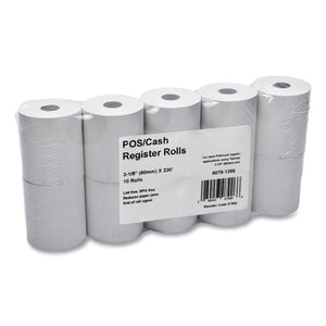 Direct Thermal Printing Thermal Paper Rolls, 3.13" X 230 Ft, White, 10-pack
