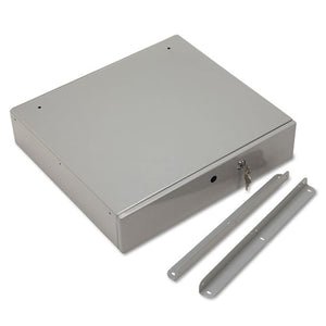 Steel Cash Drawer W-alarm Bell & 10 Compartments, Key Lock, Stone Gray