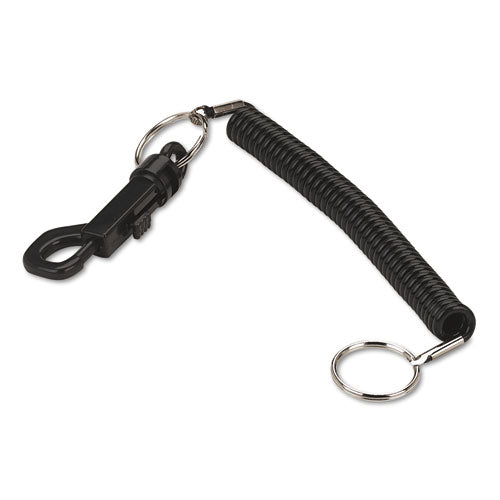 Key Coil Chain 'n Clip Wearable Key Organizer,flexible Coil, Black