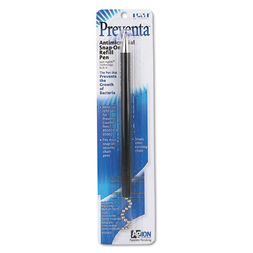 Refill For Pmc Preventa Standard Antimicrobial Counter Pens, Medium Point, Black Ink