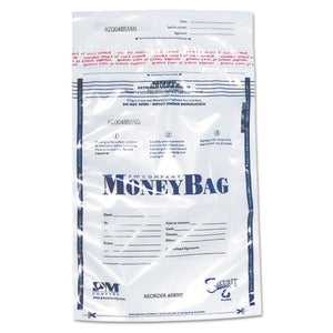 Tamper-evident Deposit Bags, 9 X 12, Plastic, White, 100 Per Pack