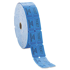 Consecutively Numbered Double Ticket Roll, Blue, 2000 Tickets-roll