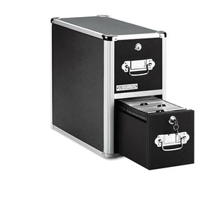 ESIDEVZ01094 - 2-Drawer Cd File Cabinet, Holds 330 Folders Or 120 Slim-60 Standard Cases, Black