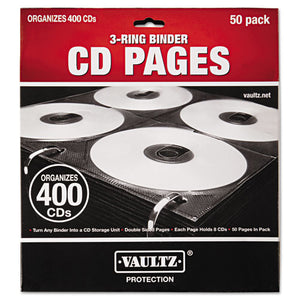 ESIDEVZ01415 - Two-Sided Cd Refill Pages For Three-Ring Binder, 50-pack
