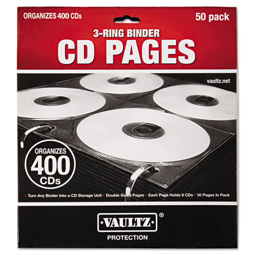 ESIDEVZ01415 - Two-Sided Cd Refill Pages For Three-Ring Binder, 50-pack