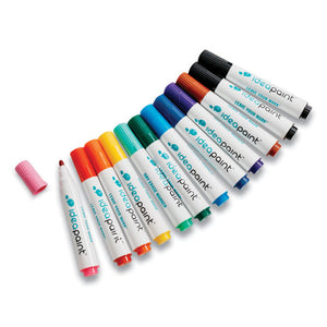 Dry Erase Marker, Bullet Tip, Assorted Colors, 12-pack
