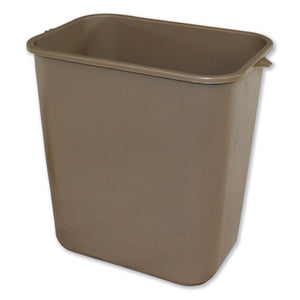 Soft-sided Wastebasket, Rectangular, Polyethylene, 28 Qt, Black