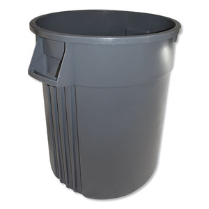 Advanced Gator Waste Container, Round, Plastic, 55 Gal, Gray