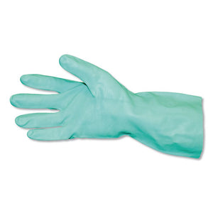 Short-sleeve Unlined Nitrile Gloves, Powder-free, Green, Large, Dozen