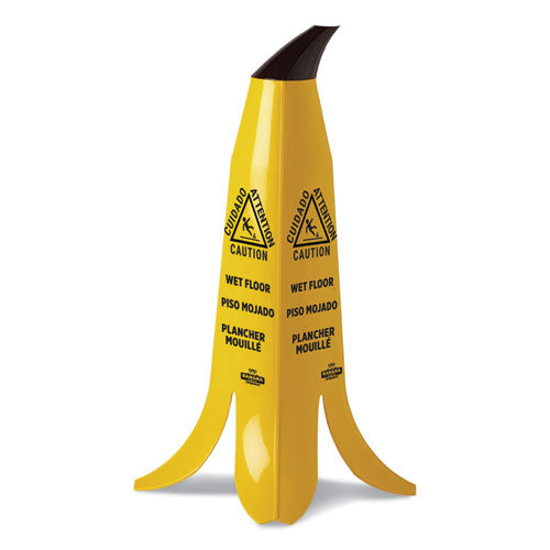 Banana Wet Floor Cones, 11 X 11.15 X 23.25, Yellow-brown-black