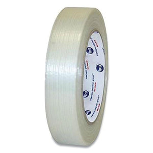 Filament Strapping-packing Tape, 3" Core, 1" X 60 Yds, Transparent, 9-pack