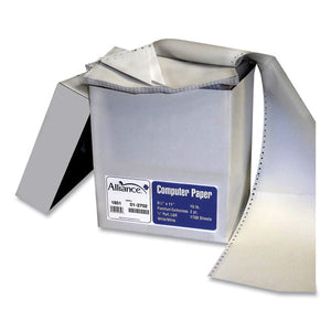 Continuous Feed Computer Paper, 1-part, 15 Lb, 9.5 X 11, White, 1,700-carton