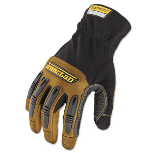 ESIRNRWG204L - Ranchworx Leather Gloves, Black-tan, Large