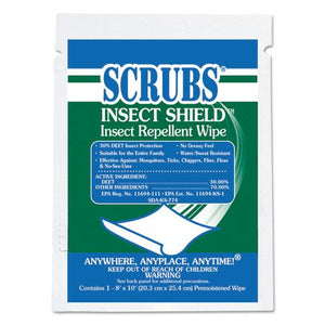 ESITW91401 - Insect Shield Insect Repellent Wipes, 8 X 10, White, 100-carton