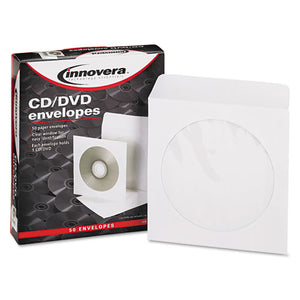 ESIVR39403 - Cd-dvd Envelopes, Clear Window, White, 50-pack