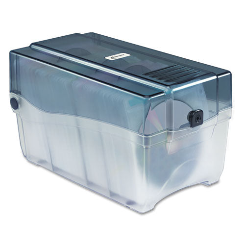 ESIVR39502 - Cd-dvd Storage Case, Holds 150 Discs, Clear-smoke