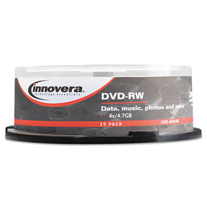 ESIVR46848 - Dvd-Rw Discs, 4.7gb, 4x, Spindle, Silver, 25-pack