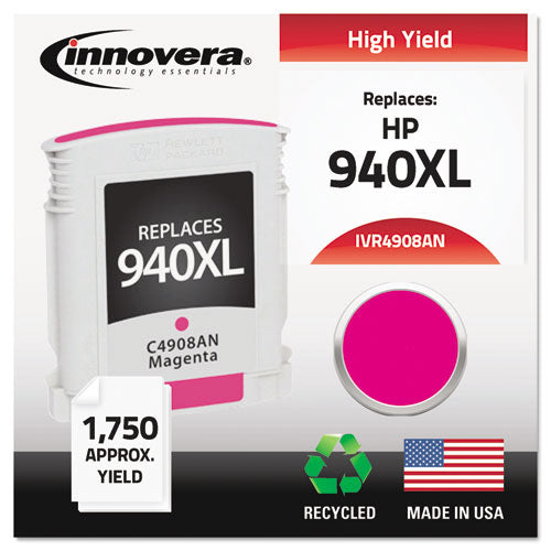 ESIVR4908ANC - Remanufactured C4908an (940xl) High-Yield Ink, Magenta