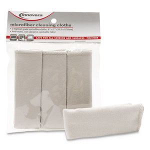 ESIVR51506 - MICROFIBER CLEANING CLOTHS, 6" X 7", GRAY, 3-PACK