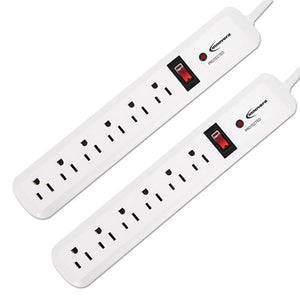 ESIVR71653 - Surge Protector, 6 Outlets, 4 Ft Cord, 540 Joules, White, 2-pk