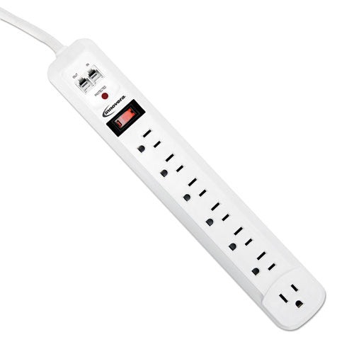 ESIVR71654 - Surge Protector, 7 Outlets, 4 Ft Cord, 1080 Joules, White