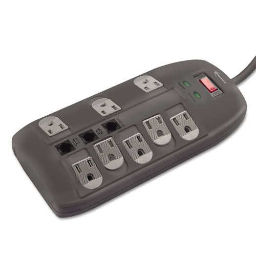 ESIVR71656 - Surge Protector, 8 Outlets, 6 Ft Cord, 2160 Joules, Black