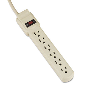 ESIVR73304 - Six-Outlet Power Strip, 4-Foot Cord, 1-15-16 X 10-3-16 X 1-3-16, Ivory