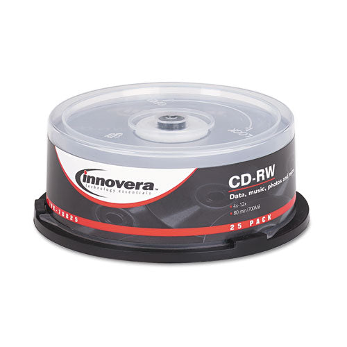 ESIVR78825 - Cd-Rw Discs, 700mb-80min, 12x, Spindle, Silver, 25-pack