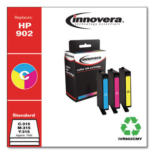 Remanufactured Cyan-magenta-yellow Ink, Replacement For Hp 902 (t0a38an), 315 Page-yield