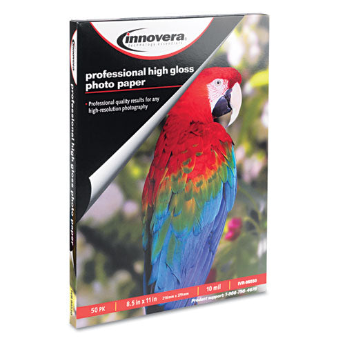 ESIVR99550 - High-Gloss Photo Paper, 8-1-2 X 11, 50 Sheets-pack