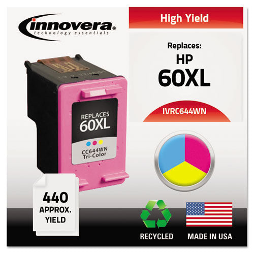 ESIVRC644WN - Remanufactured Cc644wn (60xl) High-Yield Ink, Tri-Color