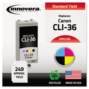 ESIVRCLI36 - Remanufactured 1511b002 (cli-36) Ink, Tri-Color