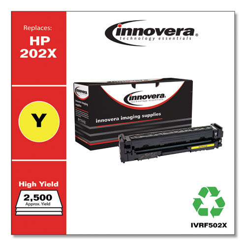 Remanufactured Yellow High-yield Toner, Replacement For Hp 202x (cf502x), 2,500 Page-yield