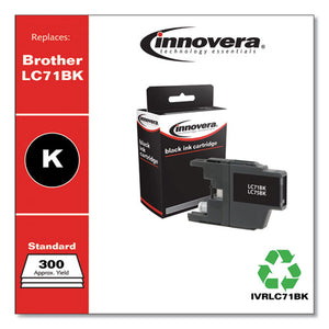 Remanufactured Black Ink, Replacement For Brother Lc71bk, 300 Page-yield