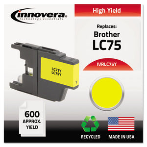 ESIVRLC75Y - Remanufactured Lc75y High-Yield Ink, Yellow