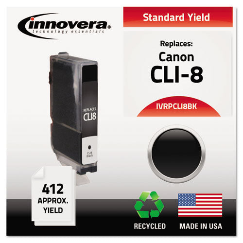 ESIVRPCLI8BK - Remanufactured 0620b002 (cli8bk) Ink, Black