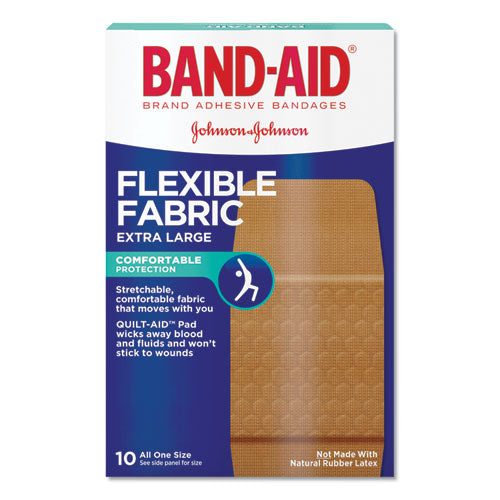 ESJOJ5685 - Flexible Fabric Extra Large Adhesive Bandages, 1 1-4" X 4", 10-box