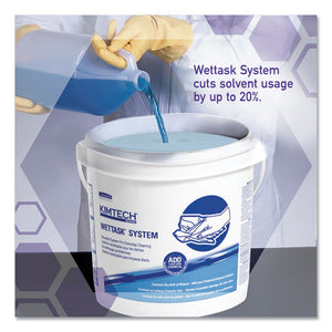 Wipers For Wettask System, Bleach, Disinfectants And Sanitizers, 6 X 12, 570-roll, 6 Rolls And 1 Bucket-carton