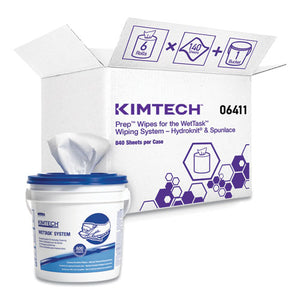 Wipers For The Wettask System, Quat Disinfectants And Sanitizers, 6 X 12, 840-roll, 6 Rolls-carton