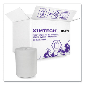 Wipers For The Wettask System, Quat Disinfectants And Sanitizers, 6 X 12, 840-roll, 6 Rolls And 1 Bucket-carton