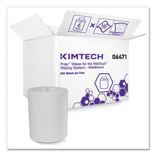 Wipers For The Wettask System, Quat Disinfectants And Sanitizers, 6 X 12, 840-roll, 6 Rolls And 1 Bucket-carton