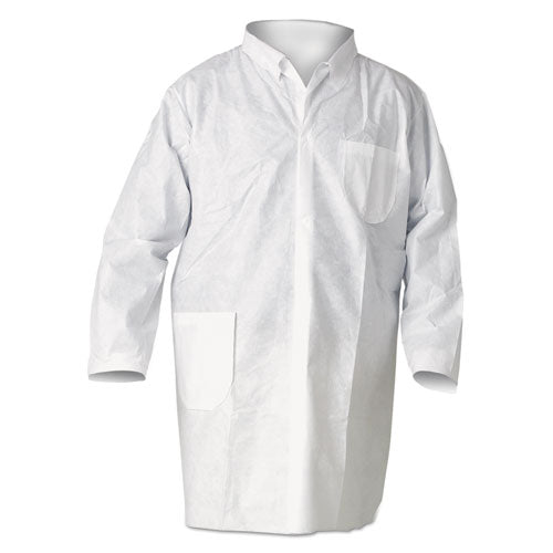 ESKCC10019 - A20 Breathable Particle Protection Lab Coats, Medium, White, 25-carton